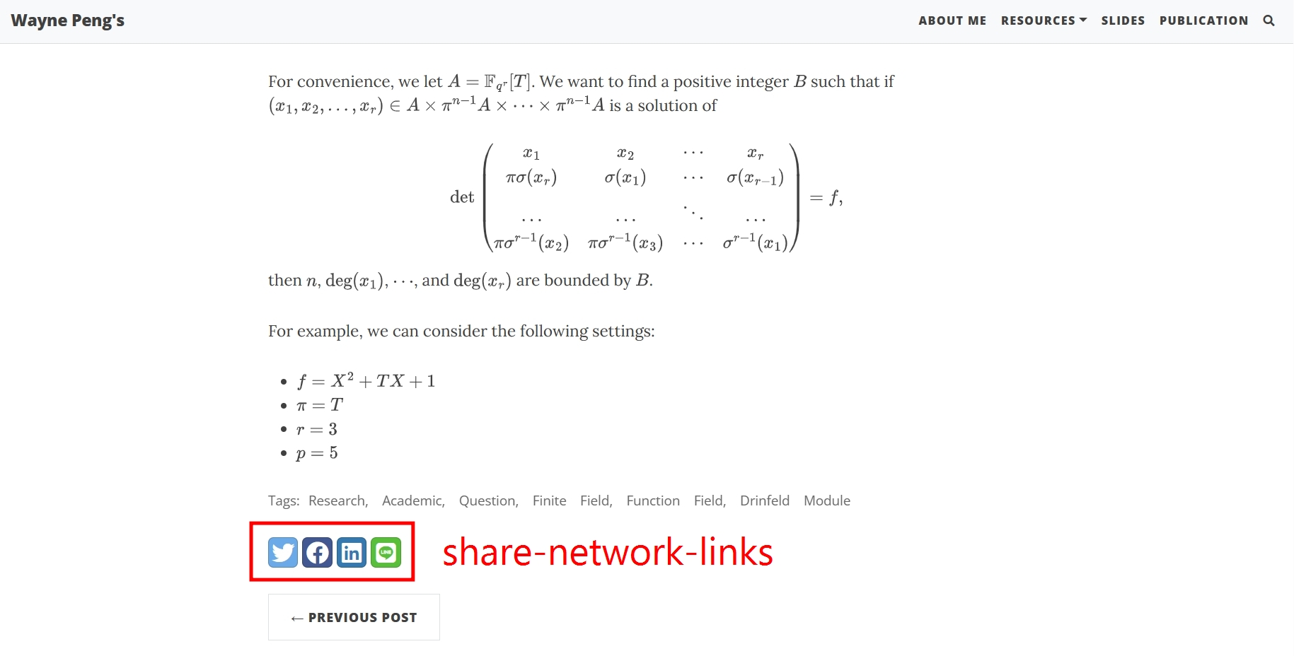 Share Social Links